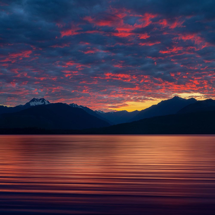 Picture of WASHINGTON STATE-SEABECK SUNSET OVER HOOD CANAL