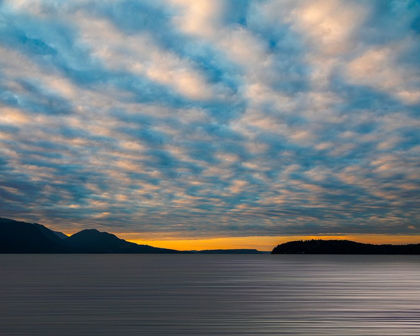 Picture of WASHINGTON-SEABECK CLOUDY SUNSET ON HOOD CANAL 