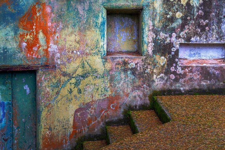 Picture of WASHINGTON STATE-PORT TOWNSEND-FORT WORDEN STATE PARK PAINTED WALLS AND STAIRWAY 