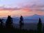 Picture of WASHINGTON STATE SUNSET LANDSCAPE WITH MT ADAMS AND MT RAINIER