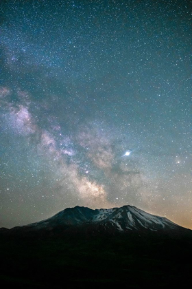 Picture of THE MILKY WAY RISING ABOVE MT ST HELENS-AN ACTIVE STRATOVOLCANO IN WASHINGTON STATE-USA