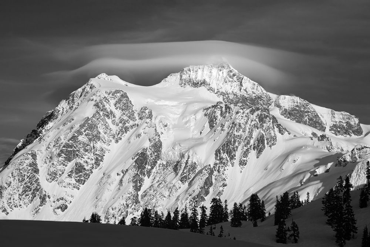 Picture of WASHINGTON STATE HEATHER MEADOWS RECREATION AREA-MT SHUKSAN AND LENTICULAR CLOUD