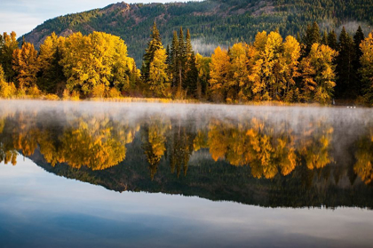 Picture of WASHINGTON STATE-CLE ELUM FALL COLOR BY A POND IN CENTRAL WASHINGTON