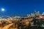 Picture of WASHINGTON STATE-SEATTLE FULL MOON OVER DOWNTOWN