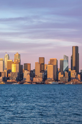 Picture of WASHINGTON STATE-SEATTLE SKYLINE AT SUNSET