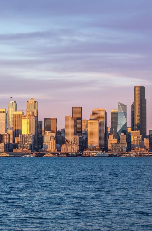 Picture of WASHINGTON STATE-SEATTLE SKYLINE AT SUNSET