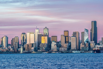 Picture of WASHINGTON STATE-SEATTLE SKYLINE AT SUNSET