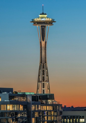 Picture of WASHINGTON STATE-SEATTLE SPACE NEEDLE AT SUNSET