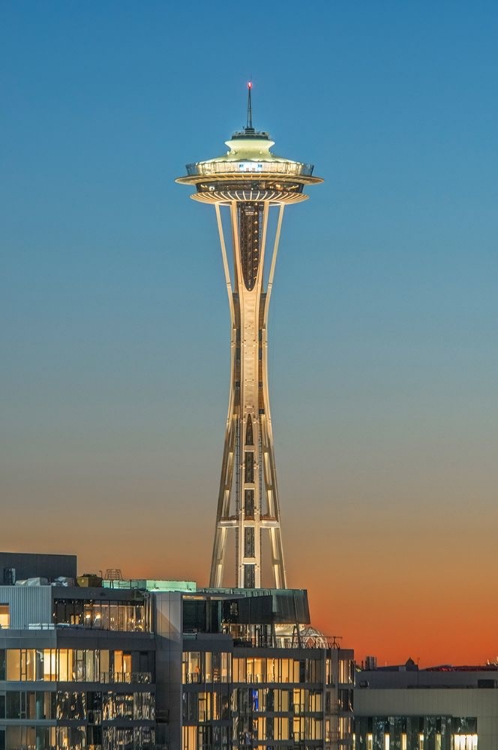 Picture of WASHINGTON STATE-SEATTLE SPACE NEEDLE AT SUNSET