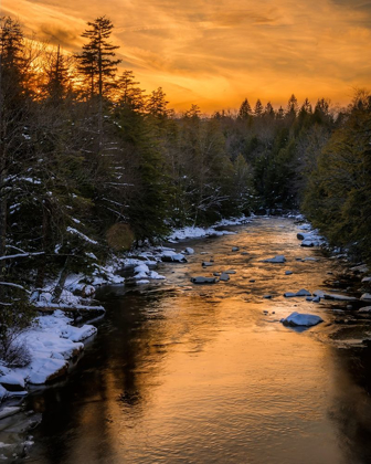 Picture of WEST VIRGINIA-BLACKWATER FALLS SUNSET ON BLACKWATER RIVER LANDSCAPE 