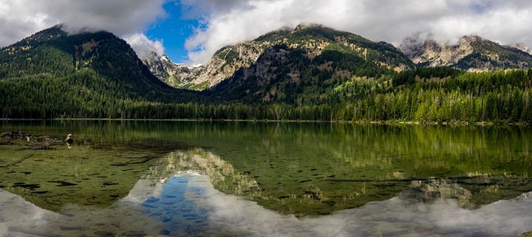 Picture of PANORAMIC REFLECTION IN BRADLEY LAKE-GRAND TETON NATIONAL PARK-WYOMING