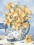 Picture of YELLOW ORCHIDS AND BLUE VASE II