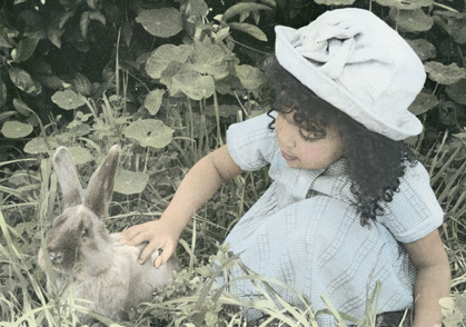 Picture of GIRL AND BUNNY