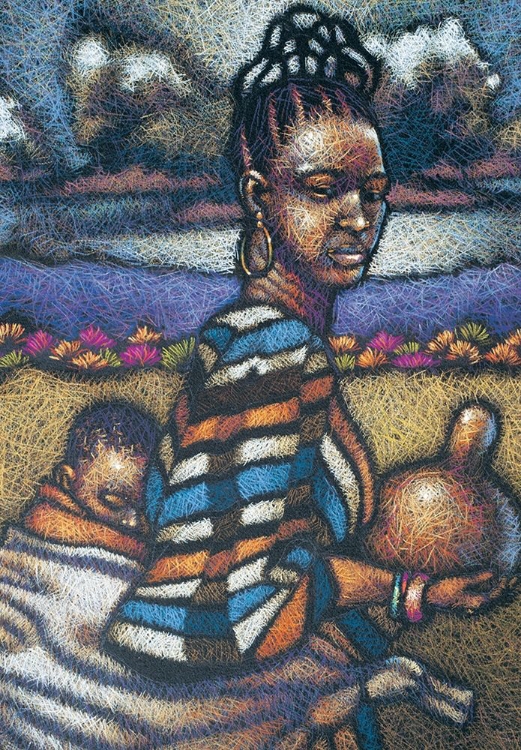 Picture of NUBIAN LADY AND CHILD
