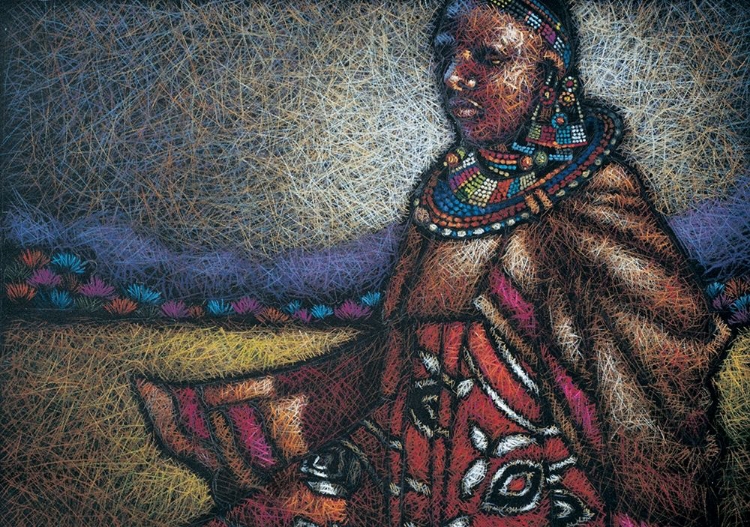 Picture of NUBIAN LADY SITTING