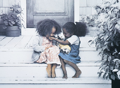 Picture of TWO GIRLS ON PORCH