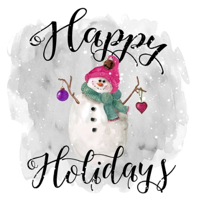 Picture of SNOWMAN HAPPY HOLIDAYS