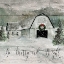 Picture of MERRY AND BRIGHT BARN