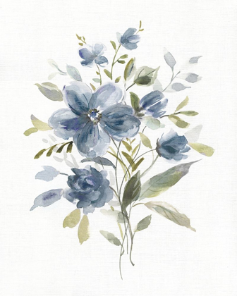 Picture of LINEN BOTANICAL NAVY II