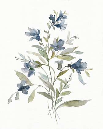 Picture of LINEN BOTANICAL NAVY III