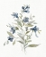 Picture of LINEN BOTANICAL NAVY III