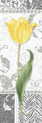 Picture of DAMASK GRAY TULIP PANEL I