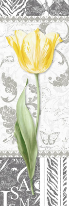Picture of DAMASK GRAY TULIP PANEL II