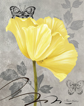 Picture of GRAY AND YELLOW POPPIES I