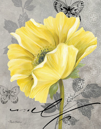 Picture of GRAY AND YELLOW POPPIES II