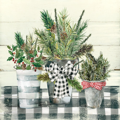 Picture of CHRISTMAS GINGHAM I
