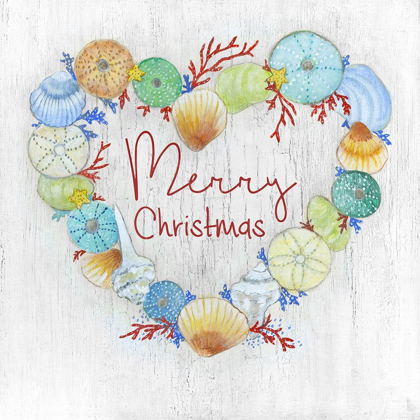 Picture of MERRY CHRISTMAS SHELL WREATH