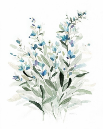 Picture of DELICATE BLUE BOTANICAL I