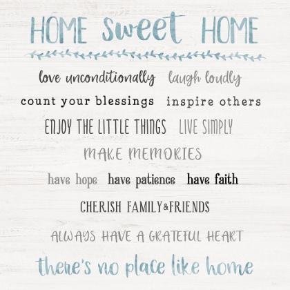 Picture of HOME SWEET HOME RULES
