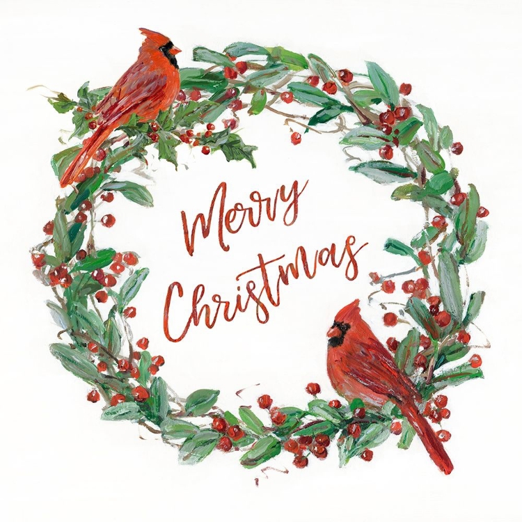 Picture of CHRISTMAS CARDINAL WREATH
