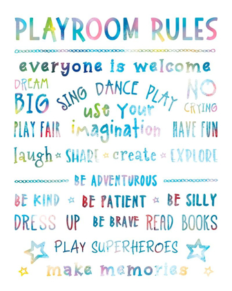 Picture of PLAYROOM RULES