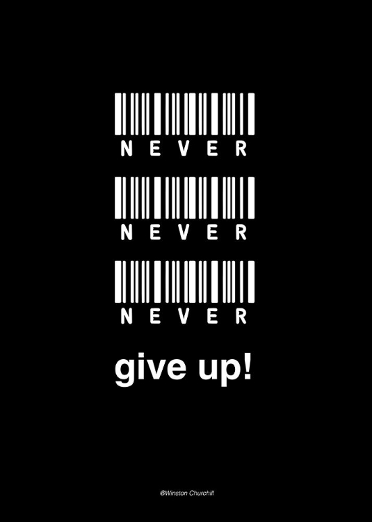 Picture of NEVER GIVE UP