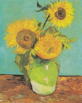 Picture of THREE SUNFLOWERS IN A VASE, 1888