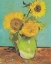 Picture of THREE SUNFLOWERS IN A VASE, 1888