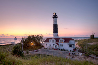 Picture of BIG SABLE POINT LIGHTHOUSE AT SUNSET