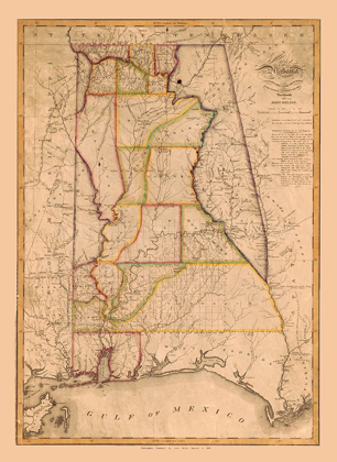 Picture of ALABAMA - MELISH 1819 