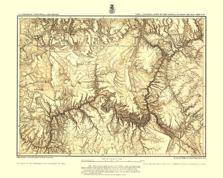Picture of ARIZONA UTAH ATLAS SHEET - USGS 1873 