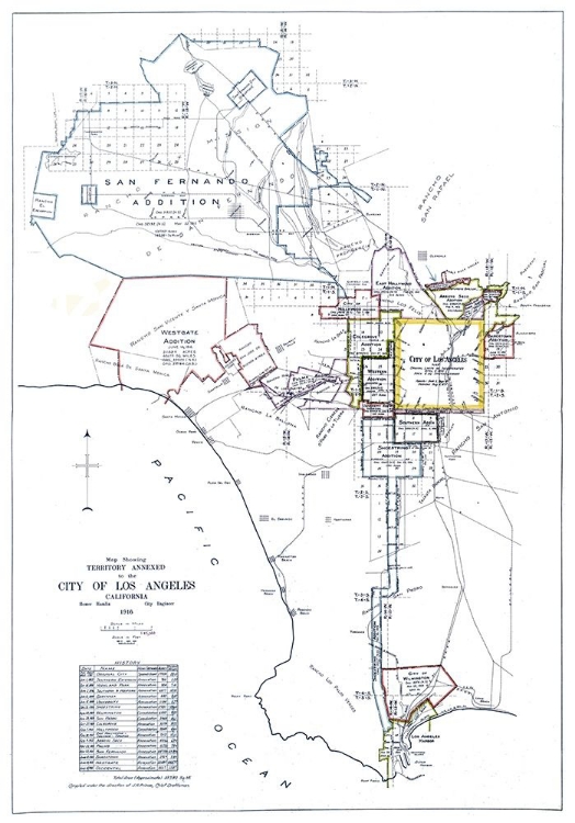 Picture of LOS ANGELES CALIFORNIA ANNEXED - HAMLIN 1916 