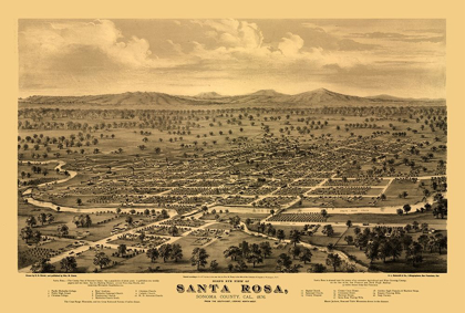 Picture of SANTA ROSA CALIFORNIA - GLOVER 1876 