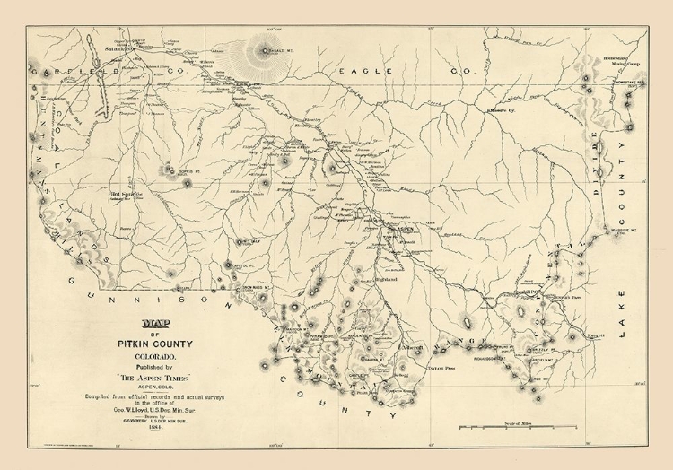 Picture of PITKIN COUNTY COLORADO - VICKERY 1884 