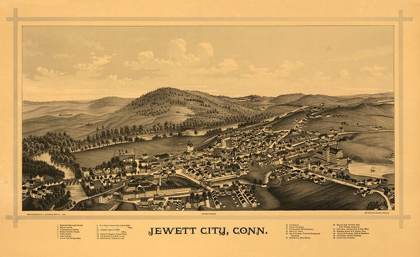 Picture of JEWETT CITY CONNECTICUT - BURLEIGH 1889 