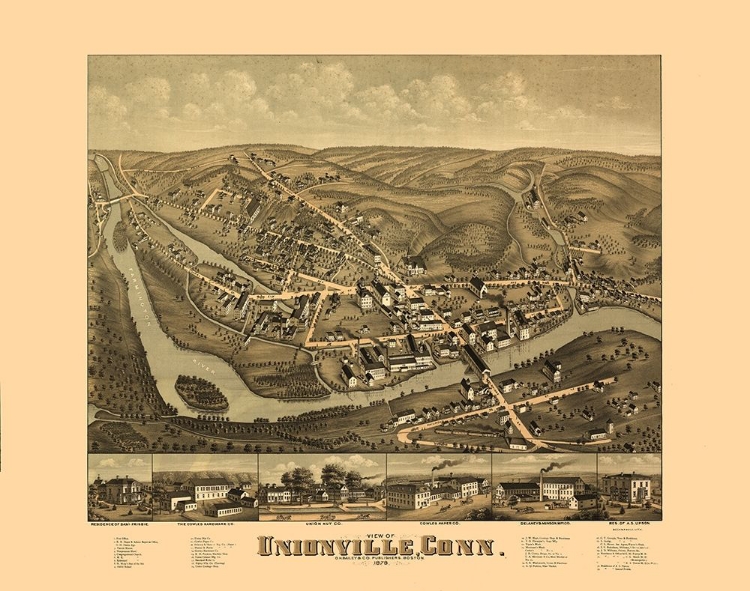 Picture of UNIONVILLE CONNECTICUT - BAILEY 1878 