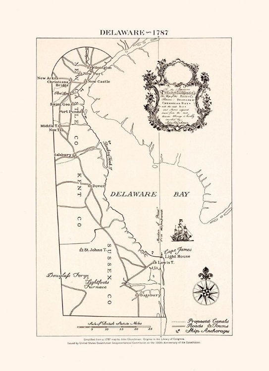 Picture of DELAWARE - CHURCHMAN 1787 