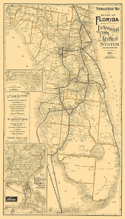 Picture of FLORIDA RAILROADS - NORTHRUP 1891 