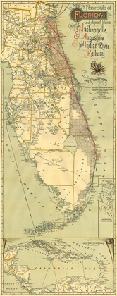 Picture of FLORIDA RAILWAY CONNECTIONS - NORTHRUP 1893 