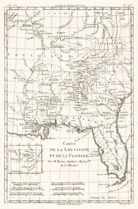 Picture of LOUISIANA FLORIDA - BONNE 1780 